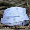 Order Wedding Owl Ribbon - Save the Date White